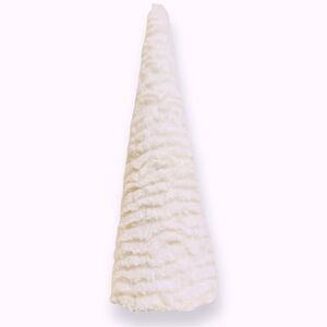 DILLARDS 17.5” Trimsetter White Fur Quilted Plush Velvet Christmas Tree